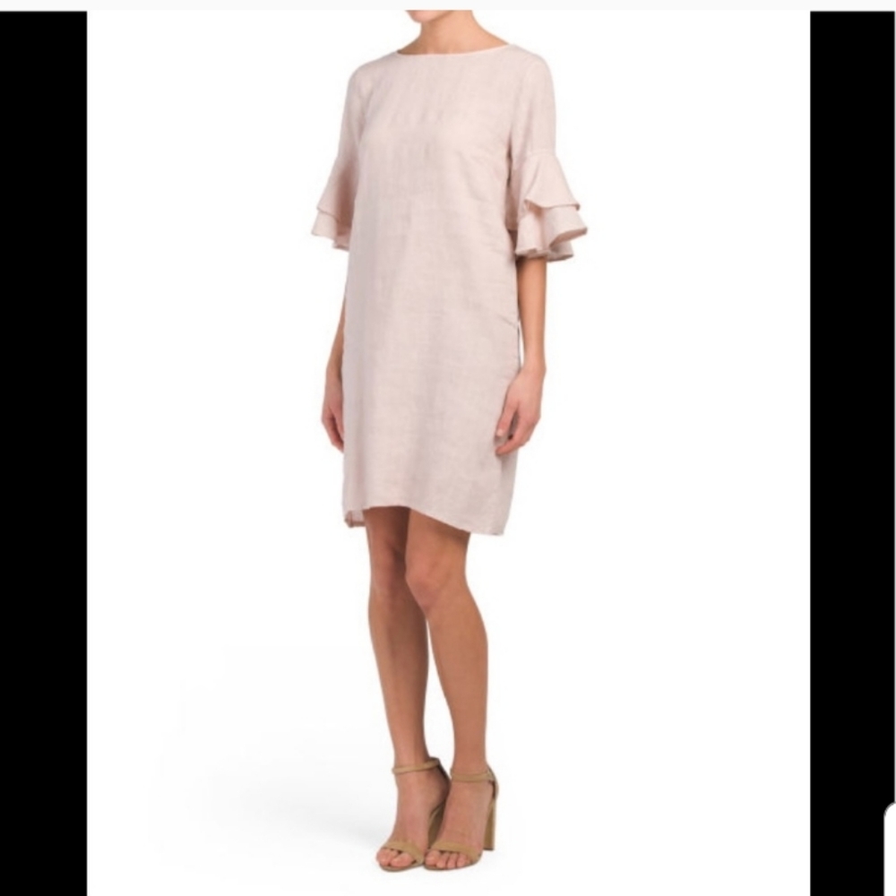 Francesca Bettini Pink Linen Dress Small